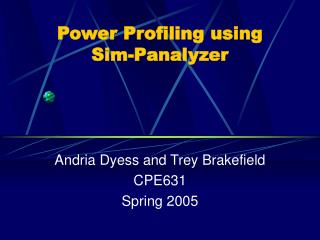 Power Profiling using Sim-Panalyzer