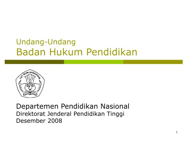 undang undang badan hukum pendidikan