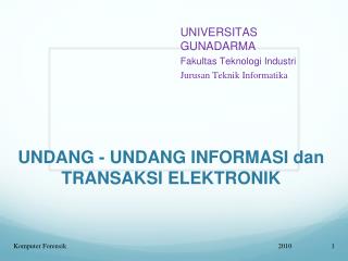 undang undang informasi dan transaksi elektronik