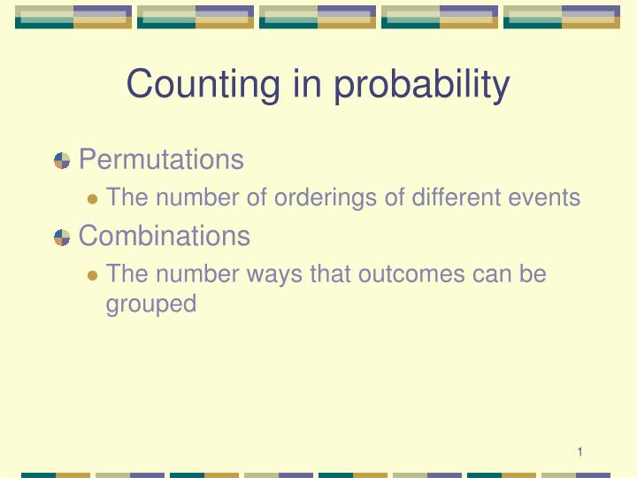 counting in probability