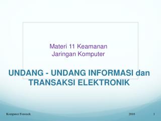 undang undang informasi dan transaksi elektronik
