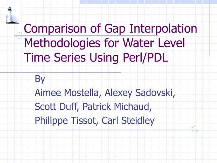 comparison of gap interpolation methodologies for water level time series using perl pdl