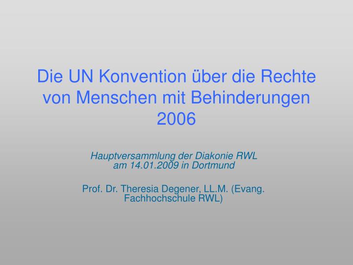 die un konvention ber die rechte von menschen mit behinderungen 2006