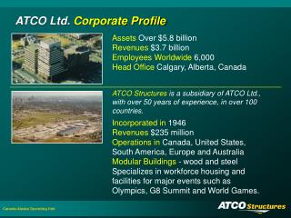 ATCO Ltd. Corporate Profile