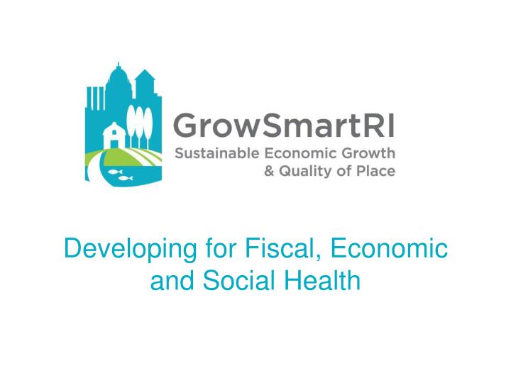 developing for fiscal economic and social health