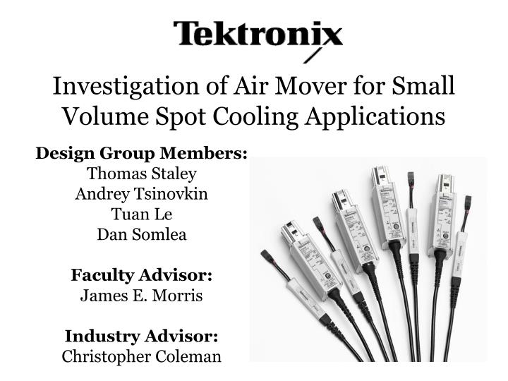 investigation of air mover for small volume spot cooling applications