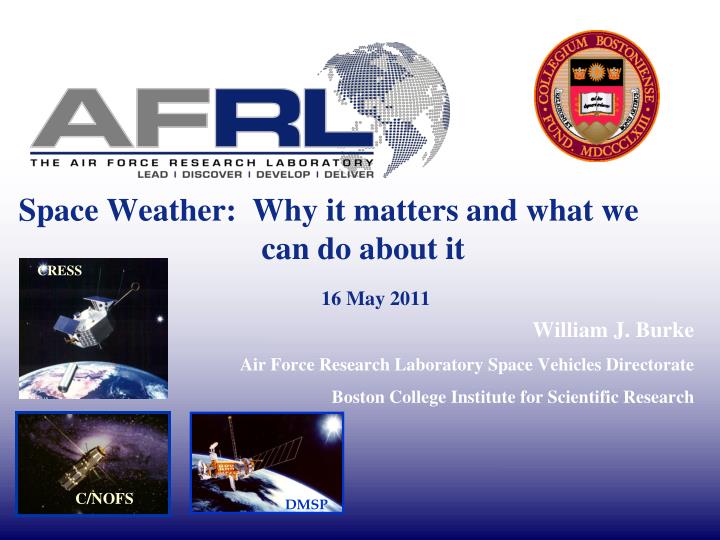 space weather why it matters and what we can do about it 16 may 2011