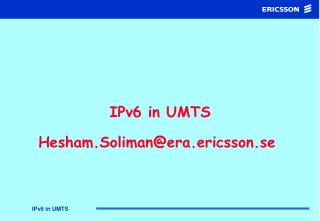 IPv6 in UMTS