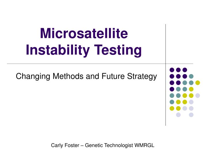microsatellite instability testing