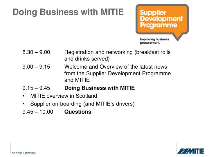 doing business with mitie