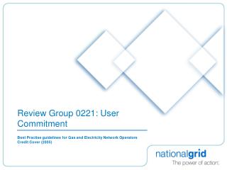 Review Group 0221: User Commitment
