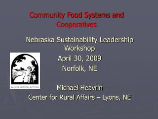 Community Food Systems and Cooperatives
