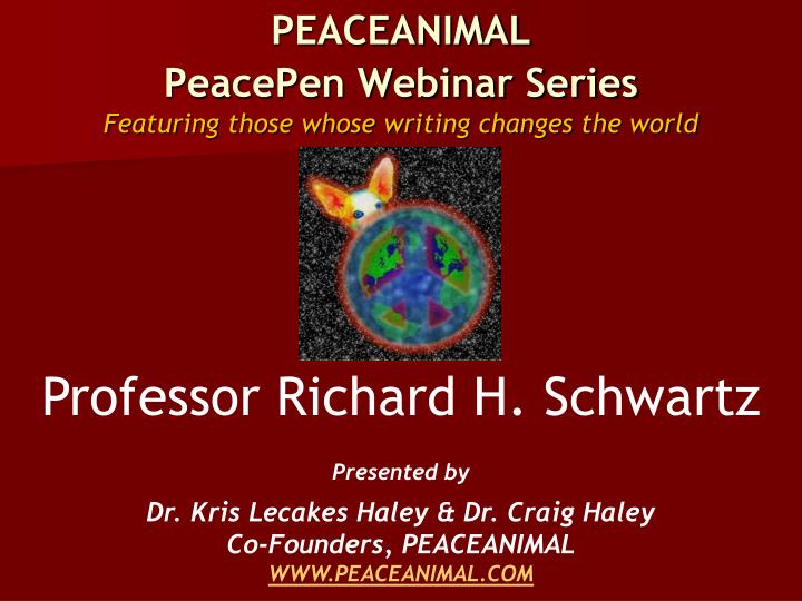 peaceanimal peacepen webinar series featuring those whose writing changes the world