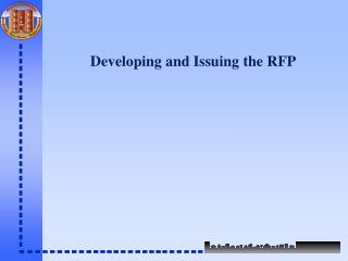 Developing and Issuing the RFP