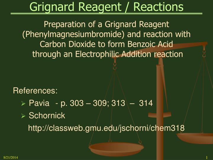 grignard reagent reactions