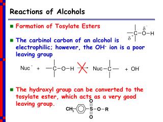 Reactions of Alcohols