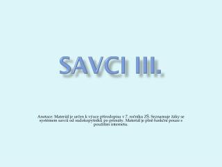 savci iii