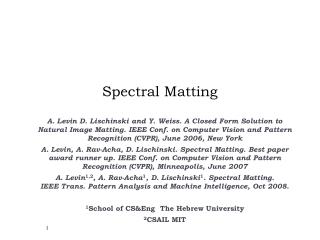 Spectral Matting