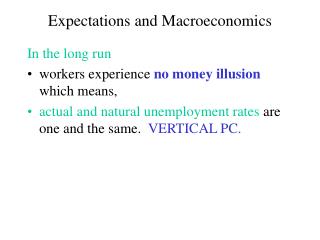 Expectations and Macroeconomics