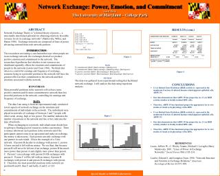 Network Exchange: Power, Emotion, and Commitment Amy R. Baxter