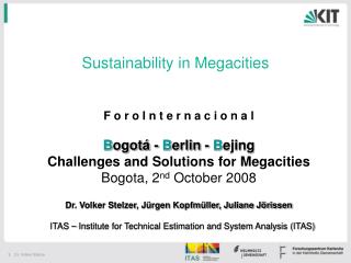 Sustainability in Megacities