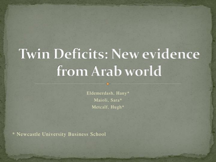 twin deficits new evidence from arab world