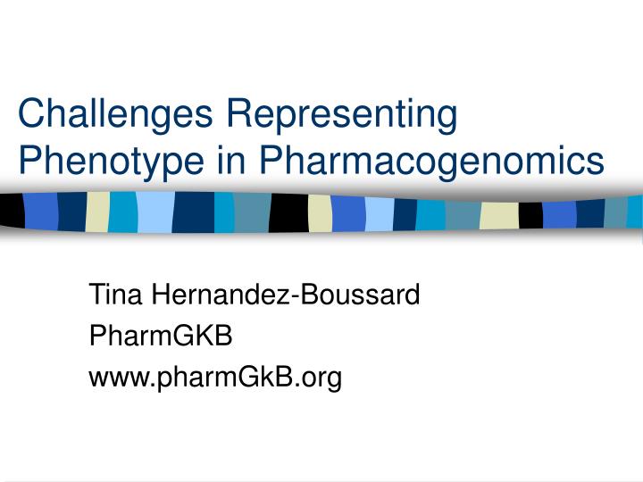 challenges representing phenotype in pharmacogenomics