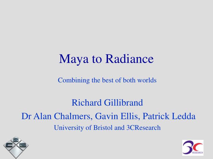 maya to radiance