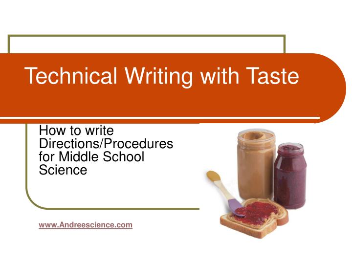 technical writing with taste