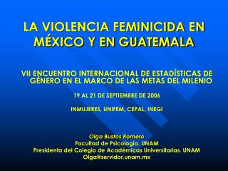 la violencia feminicida en m xico y en guatemala