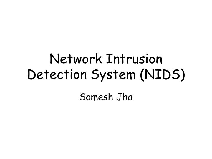 network intrusion detection system nids