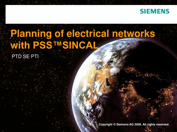 planning of electrical networks with pss sincal