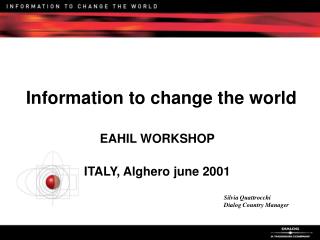 Information to change the world