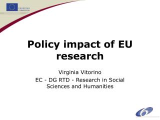 Policy impact of EU research