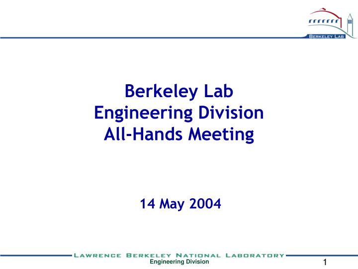 berkeley lab engineering division all hands meeting