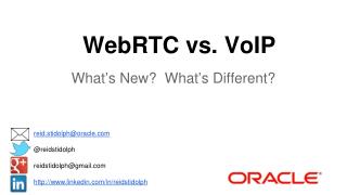 WebRTC vs. VoIP