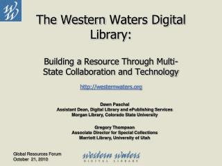 The Western Waters Digital Library: