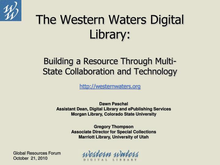 the western waters digital library