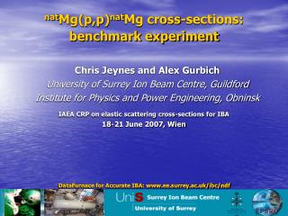 nat Mg(p,p) nat Mg cross-sections: benchmark experiment