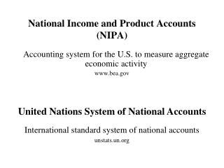 National Income and Product Accounts (NIPA)