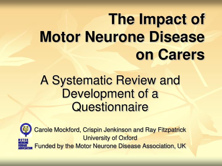 the impact of motor neurone disease on carers