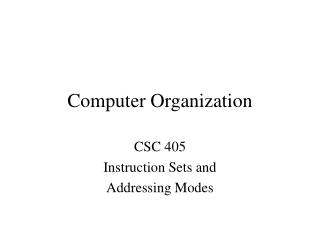 Computer Organization