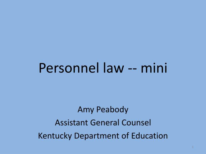 personnel law mini