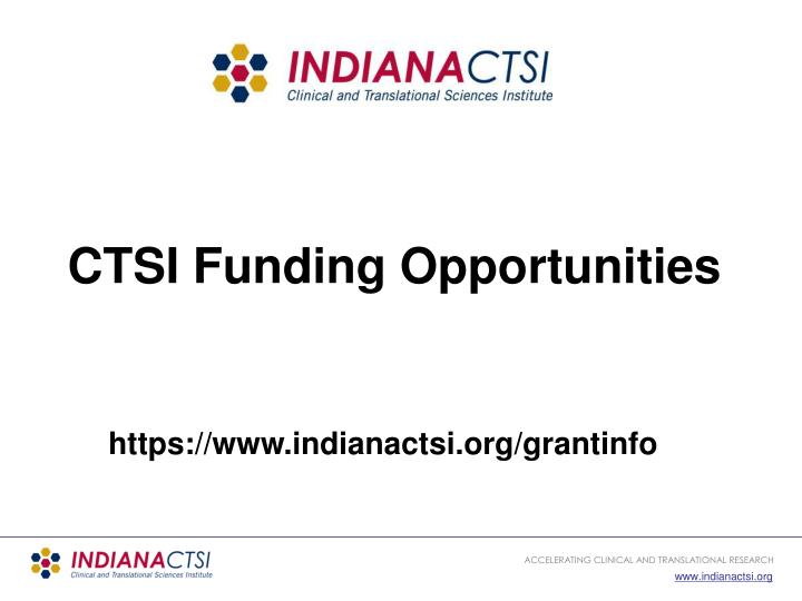 ctsi funding opportunities