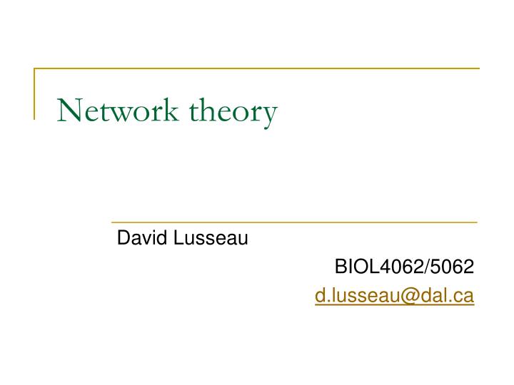 network theory