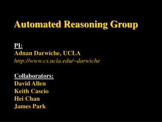 Automated Reasoning Group