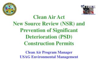 Clean Air Program Manager USAG Environmental Management