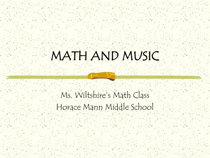 math and music