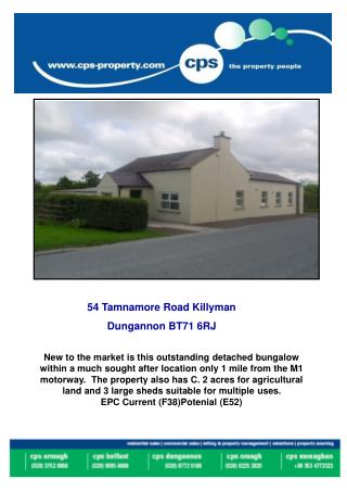 54 Tamnamore Road Killyman Dungannon BT71 6RJ