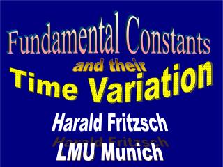 Fundamental Constants